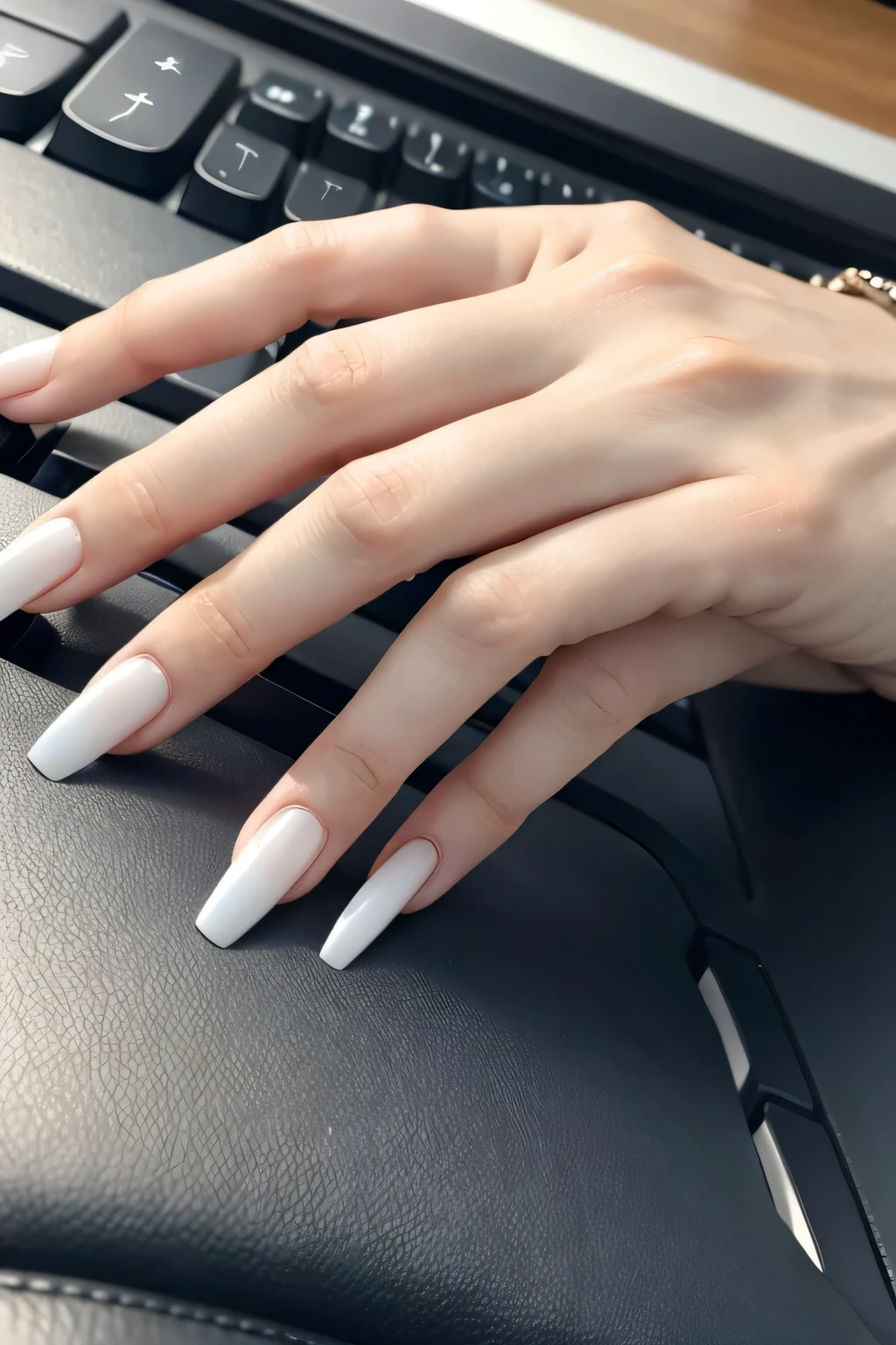 Beautiful Hands、nail、Place your finger on the keyboard