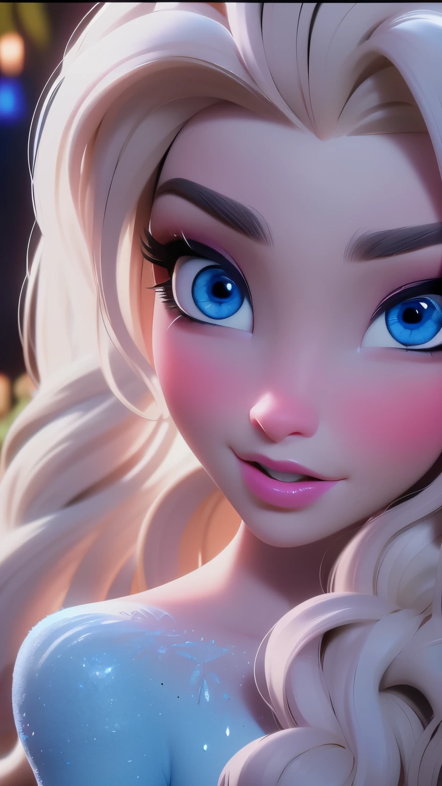 Elsa, (perky breasts), (((small breasts))), smirk:1.2, beautiful blue eyes, (perfect iris’s), depth of colour to her eyes, blonde hair, long hair, braid, full lips, blush, naked, she is showing her vagina, depth of field, bokeh, (special attention to skin detail: 1.2), masterpiece, best quality, ultra-detailed, ultra-HD, photorealistic, cinematic, ((mid camera shot)), sensual pose, alluring, nipples:1.4, looking up at camera, closeup on her face, her cheeks are blushed, 22 years old, she is on her knees, eye contact:1.4, high angle:1.5, ((closeup on face)), perfect face, (((visible breasts))) bokeh everything other than her perfect face, location is Arendelle in winter, ice castle