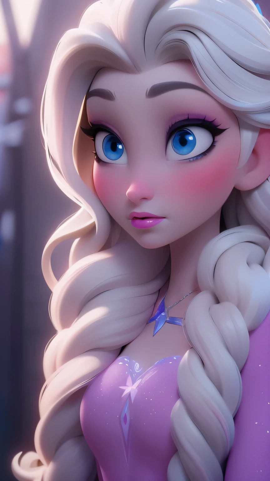 Elsa, (perky breasts), (((small breasts))), smirk:1.2, beautiful blue eyes, (perfect iris’s), depth of colour to her eyes, blonde hair, long hair, braid, full lips, blush, naked, she is showing her vagina, depth of field, bokeh, (special attention to skin detail: 1.2), masterpiece, best quality, ultra-detailed, ultra-HD, photorealistic, cinematic, ((mid camera shot)), sensual pose, alluring, nipples:1.4, looking up at camera, closeup on her face, her cheeks are blushed, 22 years old, she is on her knees, eye contact:1.4, high angle:1.5, ((closeup on face)), perfect face, (((visible breasts))) bokeh everything other than her perfect face, location is Arendelle in winter, ice castle
