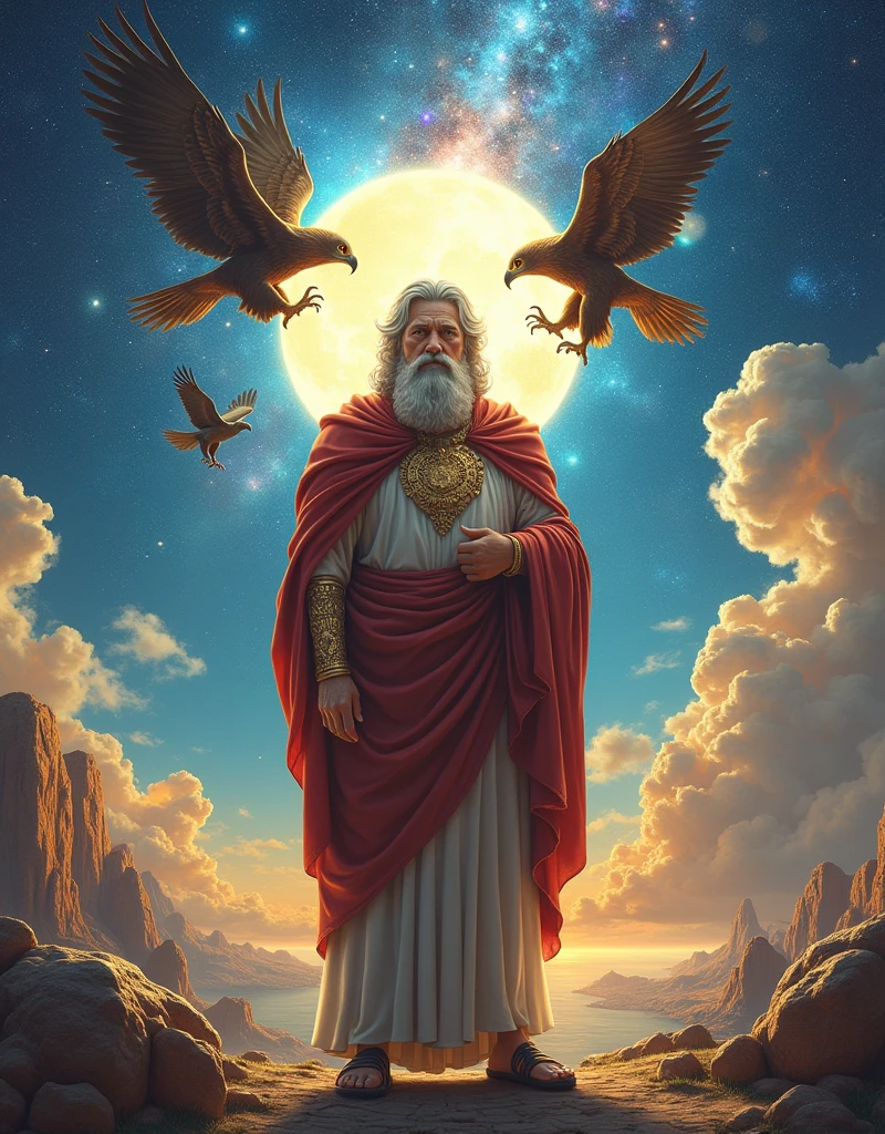 ((masterpiece)), ((Highest quality)), ((High resolution)), ((Highly detailed CG Unity 8k wallpaper)), Roman Emperor Constantine１The Great Emperor、Fluffy hair、Bright and sharp eyes、eyes like a lion、Leisurely Actions、Calm and Composed Expression、Aura of Majesty、neck as thick as a bull、Eagles and Hawks Are Fond of Him、Tarot Cards、Oracle Cards、『world』、In the Style of William Blake、Gustave Moreau's Painting Style、Ancient and Modern、輝く未来とhope、The Universe、Dazzling Light at the Galactic Center、Sagittarius Galactic Center、Flood of light、The colorful sparkle of gemstones、Lu Li Guangcai、Play-of-color effects、Paradise、Eden、Heavenly Jerusalem、Nostalgia、hope、永遠のhappiness、Genesis、Revelation、Alpha and omega、Healing、Longing and fulfillment、Everything is for the best、bless、Heavenly Purification、Bliss of All Things、happiness、Eternal Life、completely、perfection、Forgiveness、occultism、Symbolism、Primordial Happiness、peace of mind、reproduction、revival、魂のHealing、God's Plan、天使のbless、peace、joy、lotus、lily、Rose、Money、黄Money、The Edge of the Universe、The magnificent light of celestial bodies、Fantasy、like、Beauty、Digital Art、kind、慈like、mercy、wisdom、vitality、 Tree of Life、Tanaha、Christian Bible、revelation、Eternal happiness、万物への平和とhappinessと保護を祈る、大切で貴重なpeaceと元気と賢さ、pure land、Mandala
