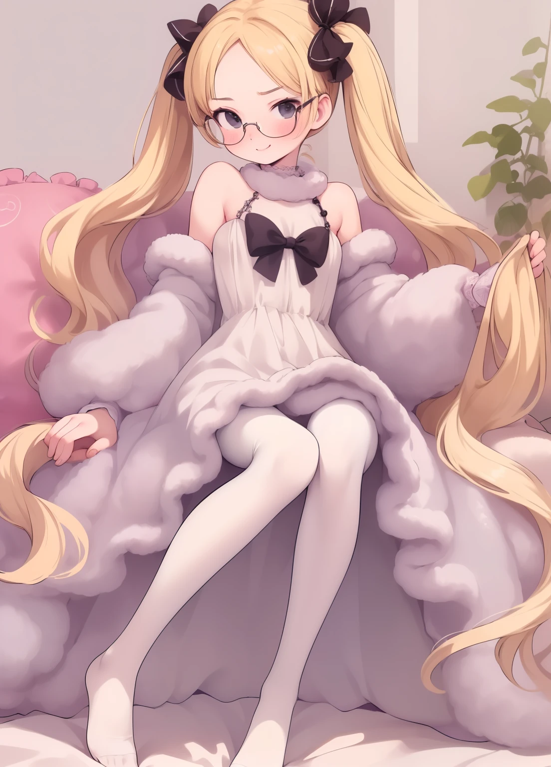 (masterpiece、Highest quality、Highest quality、Official Art、Beautiful and beautiful:1.2)、(1 personの:1.3)Hatsune Miku、Twin tails,Beautiful breasts, Katsushika Hokusai,(Best image quality, masterpiece:1.2), (Ultra high definition illustration), (Very cute princess:1.3 15 years), (1 person:1.2), alone ,(Condescending look:1.3), No sleeve, Show your armpits, (Gorgeous queen dress:1.3), whole body, Round baby face, (Wear glasses, Blonde short cut), (White thigh-high pantyhose:1.2), (Wicked Smile), (Mean face), (Mesgaquismiles), Luxurious palace room, Luxurious Room, RPG Royale, Beautiful feet,