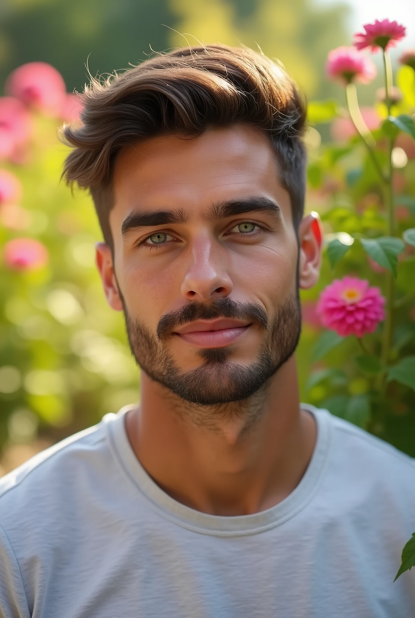 a bearded man , handsome male, attractive male, homme attrayant, Beau et attrayant, handsome man, beau visage attrayant, very homme attrayant with beard, attractive young man, handsome young man, handsome young man, male model, thin man with slightly tanned and ultra-realistic skin
