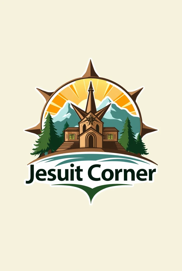 I want you to generate a logo for a tourism company with the name "Jesuit Corner"