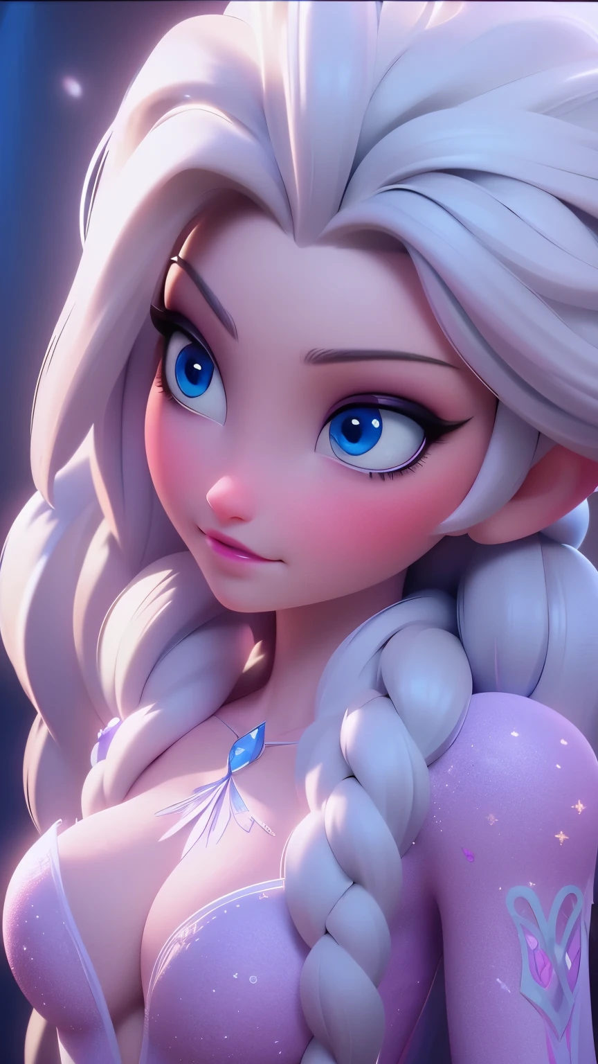Elsa, (perky breasts), (((small breasts))), smirk:1.2, beautiful blue eyes, (perfect iris’s), depth of colour to her eyes, blonde hair, long hair, braid, full lips, blush, naked, she is showing her vagina, depth of field, bokeh, (special attention to skin detail: 1.2), masterpiece, best quality, ultra-detailed, ultra-HD, photorealistic, cinematic, ((mid camera shot)), sensual pose, alluring, nipples:1.4, looking up at camera, closeup on her face, her cheeks are blushed, 22 years old, she is on her knees, eye contact:1.4, high angle:1.5, ((closeup on face)), perfect face, (((visible breasts))) bokeh everything other than her perfect face, location is Arendelle in winter, ice castle