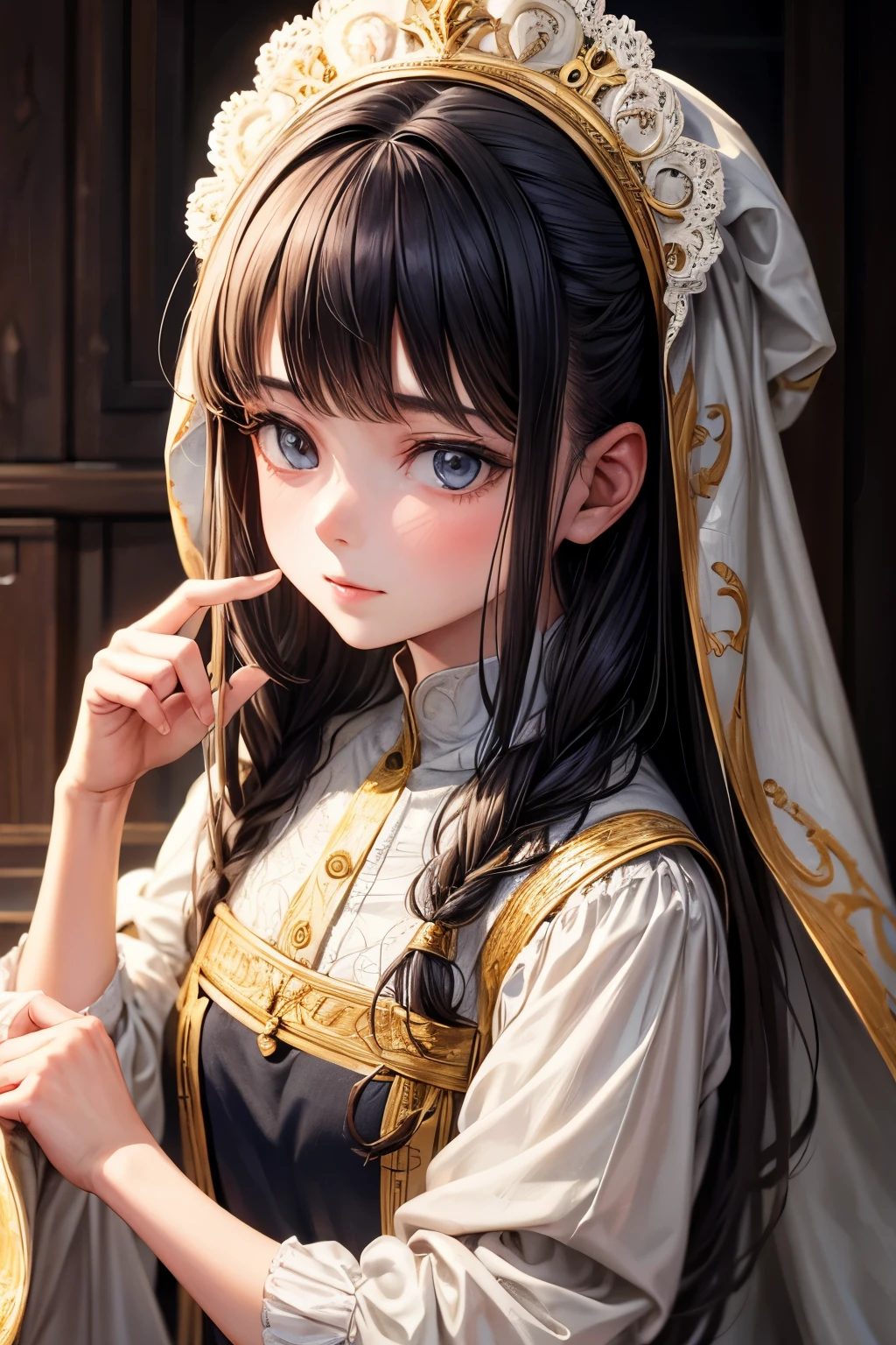 Portrait of the tailor's girl, Detailed and intricate, Kerfas,