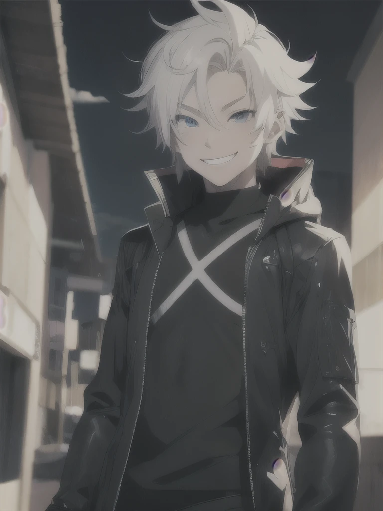 Anime boy smiling with attitude