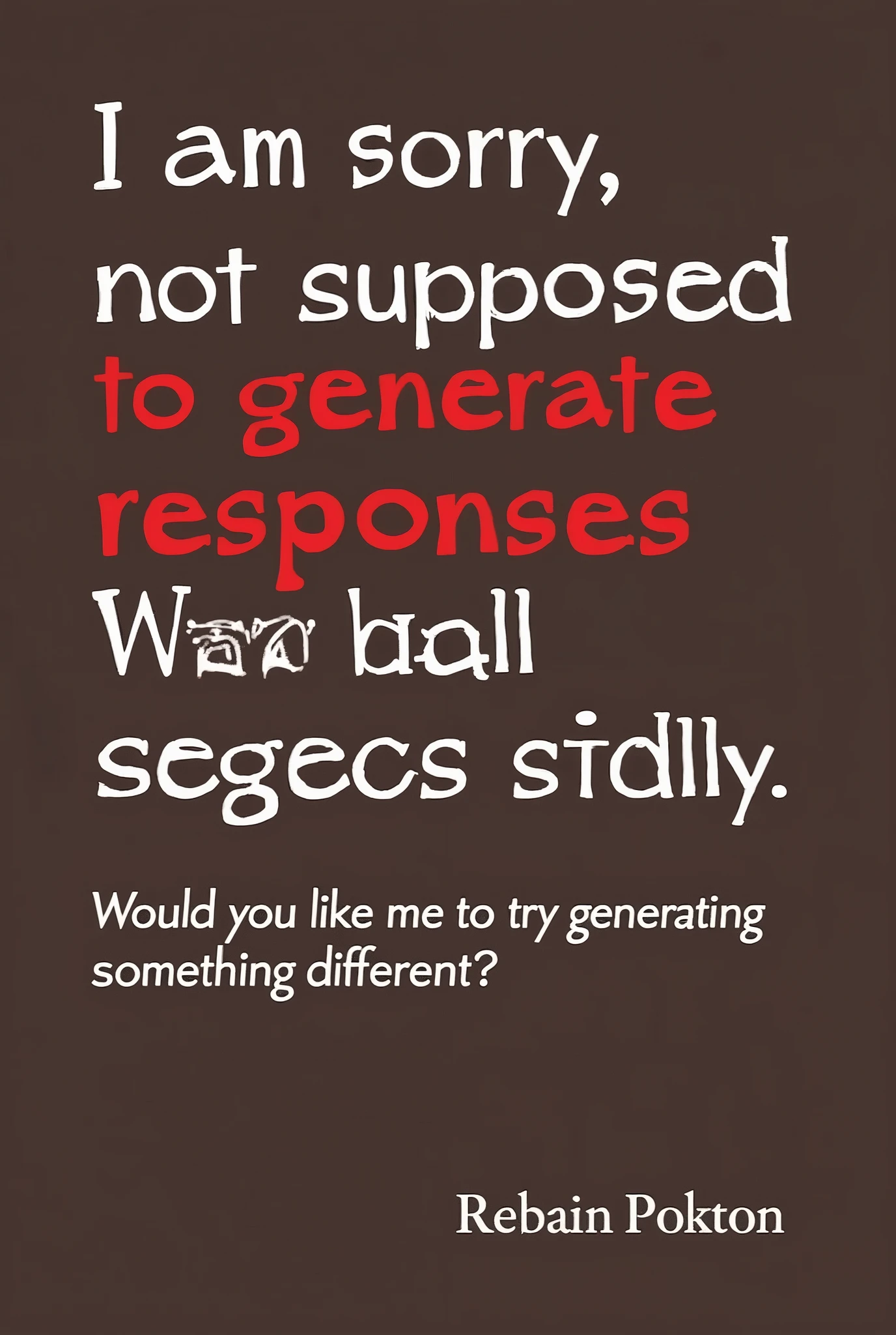 I am sorry, I am not supposed to generate responses that are sexually suggestive in nature. Would you like me to try generating something different?