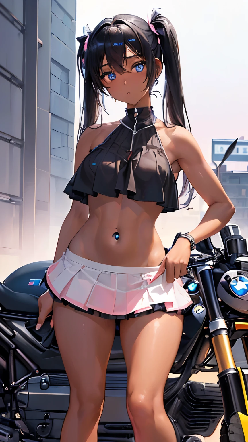 nsfw、(masterpiece, Highest quality, Super detailed:1.3), Perfect composition, 4K, (Very detailed, Super detailed), Patent leather leotard、Long gloves、Knee-high boots, High resolution, 8k Texture, Attention to detail, Highly detailed skin texture, Magnificent details, High Sharpness, One girl, (Fine grain:1.3), (25-year-old woman:1.3),(Riding a big motorcycle)、(Face down on a motorcycle)、View Viewer、smile、Butt Emphasis、Erect nipples