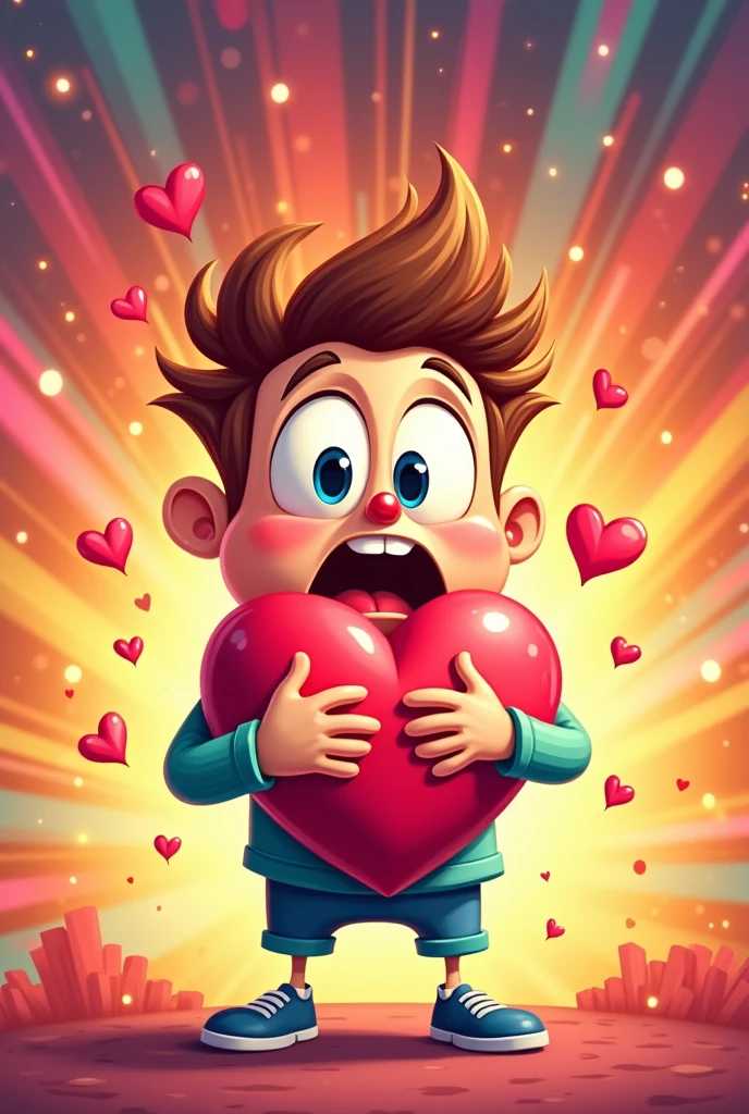 The heart beats faster , Cartoonish drawing