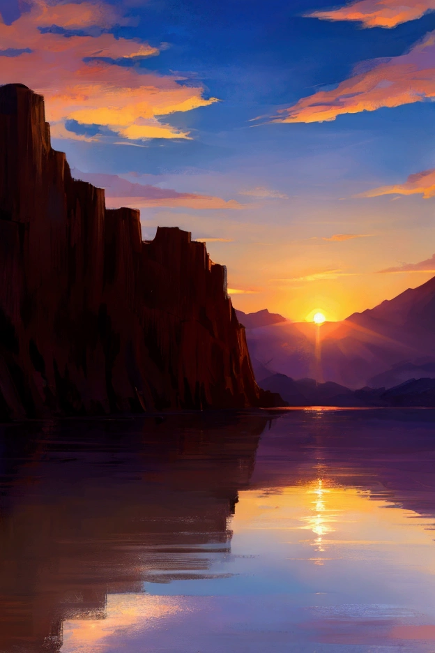 Good luck、Simple picture、Beautiful scenery、Sunset