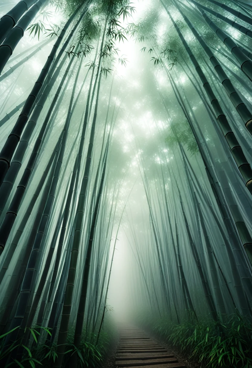 Bamboo forest in the morning, close-up
Ultra-high quality, Layers of mist
. Thick fog envelops the surroundings.. Foggy environments convey a sense of mystery and suspense Stunning
Ethereal glow Detailed portrayal of a surreal dream-like world Sharp focus, Writing Depth,
The best shadow, Perfect light, high dynamic range, Realistic textures, Super Detailed Background Wide-Angle Lens