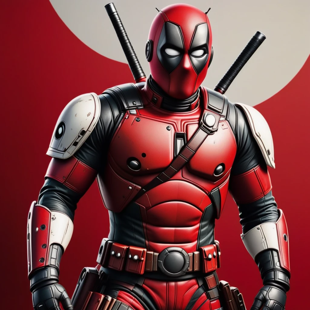 ryan reynolds, maravilha comic book characters, mandalorian dead pool, , 3307x4252, Hero,wonderful portrait photo, 90s comic book character design,(white background),comic book art style,deadpool,t - shirt,designer,