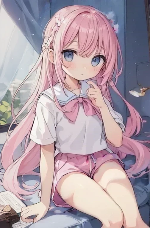 ピンクのShorts、裾の広いShorts、Shorts、