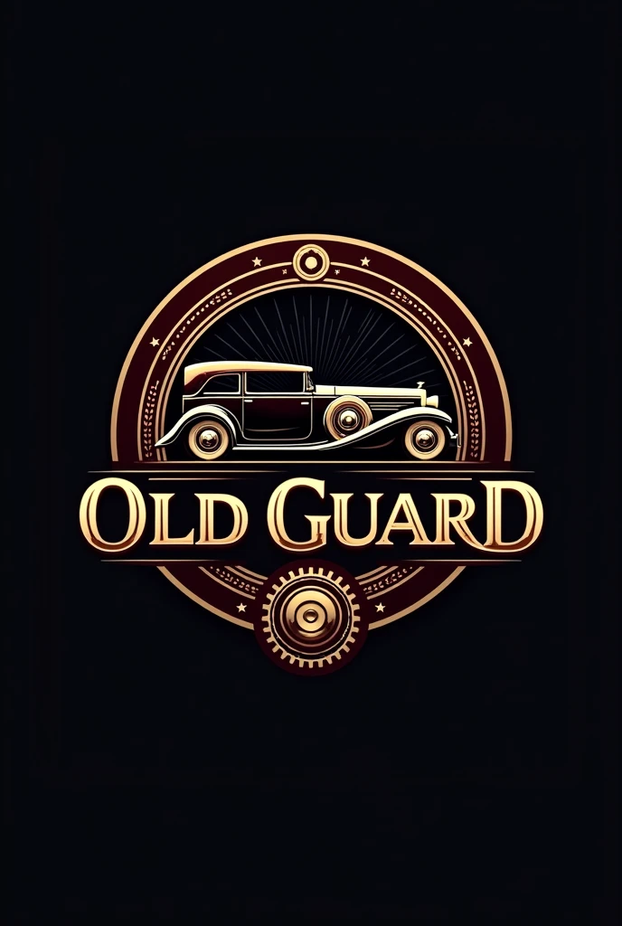 Logo for vintage car company with the name old guard