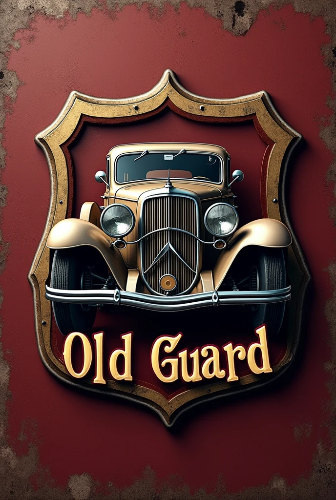 Commercial logo for vintage car group named old guard
