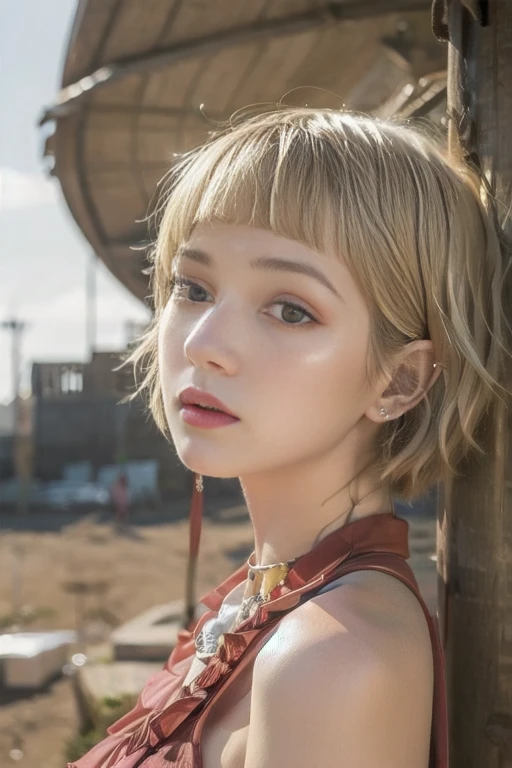 Random posture,1girl,seduce, beautiful breasts, lips, realistic, photo_\(medium\), solo, (masterpiece),(photorealistic:1.3), ultra-detailed, (high detailed skin:1.2),(best quality:1.0), (ultra highres:1.0), (ulzzang-6500:0.3), beautiful and clear eyes, delicate necklace,sunshine, (beautiful detailed makeup), (sexually aroused blushing heavy breathing:1.0), (soft glow bloom:0.5),