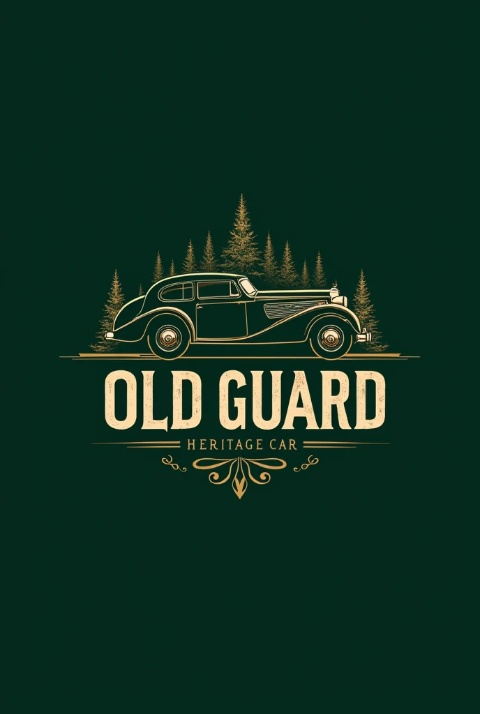 Logo for vintage car company with the name old guard