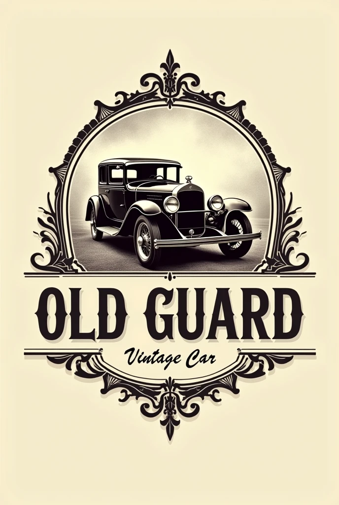 Logo for vintage car company with the name old guard