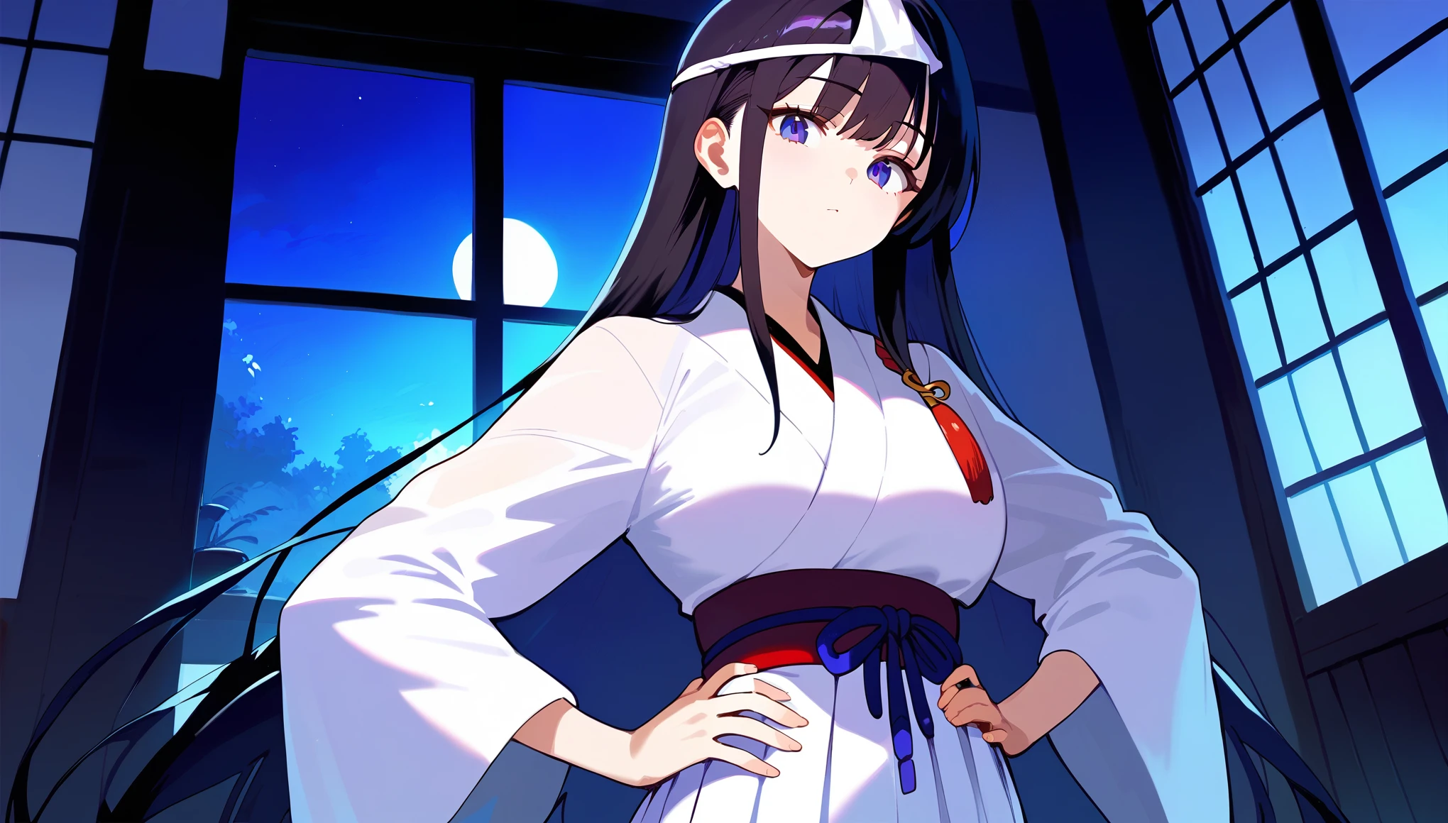 white cloth on head