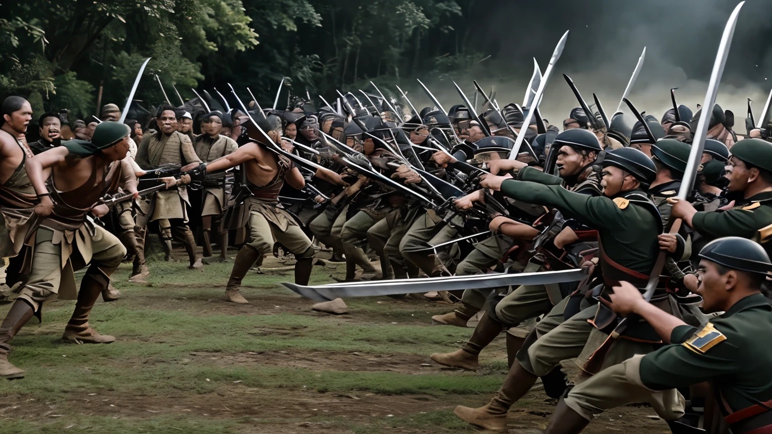 Scene transitions to the battlefield, showing the brutal and bloody conflict of the Kalinga War. The sound of clashing swords, the cries of soldiers, and the chaos of war fill the screen