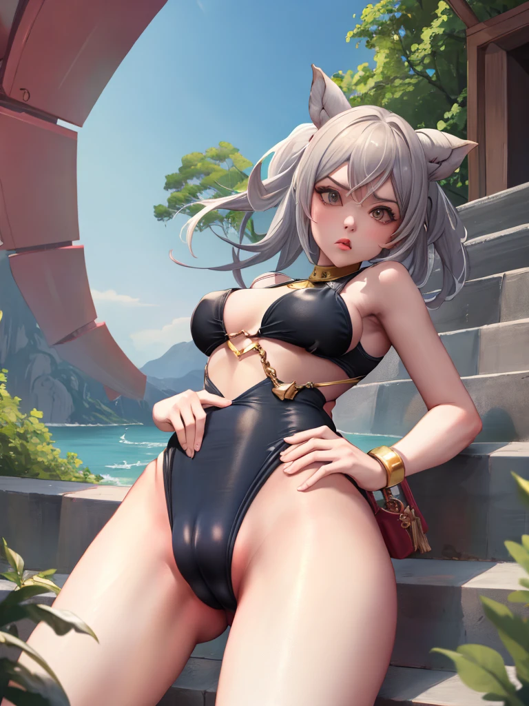a girl in a minni bikini, crawl, stoop, Look at the audience., คลาน ริมชายหาด, ก้นสวย ไร้ที่ติ,
,Leotard, camel toe, Show your underwear , Show your breasts, tits, Spread your legs,
Masterpiece, highest resolution,