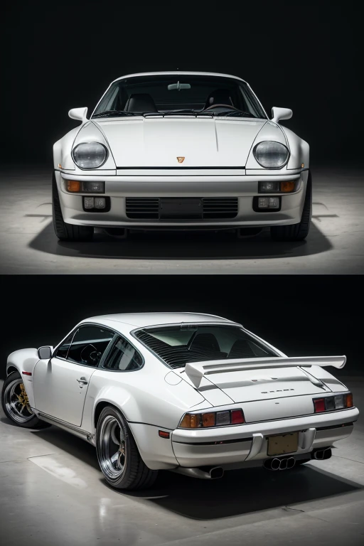 Generate an extremely realistic IMAGE of a RESTOMOD with All Angles of a Porsche 944 (正面, Rearend, and sides.) And the inside of the car, Mixing classic visual components, but modernizing and bringing the best of both worlds, in terms of technology, good taste and sophistication. (Modifying lanterns, benches, and visual aspects of the car, but in a way that only improves the old appearance, and make it more beautiful, and unique, different from everything, such as interior parts of the car with wood finishes, and exterior parts with LED lighting and other modern aspects and features of newer Porsches. (Busque Aspectos Modernos e interessantes para uma costomização restomod completamente different from everything, but with references to the brand, of old and new things at the same time.)