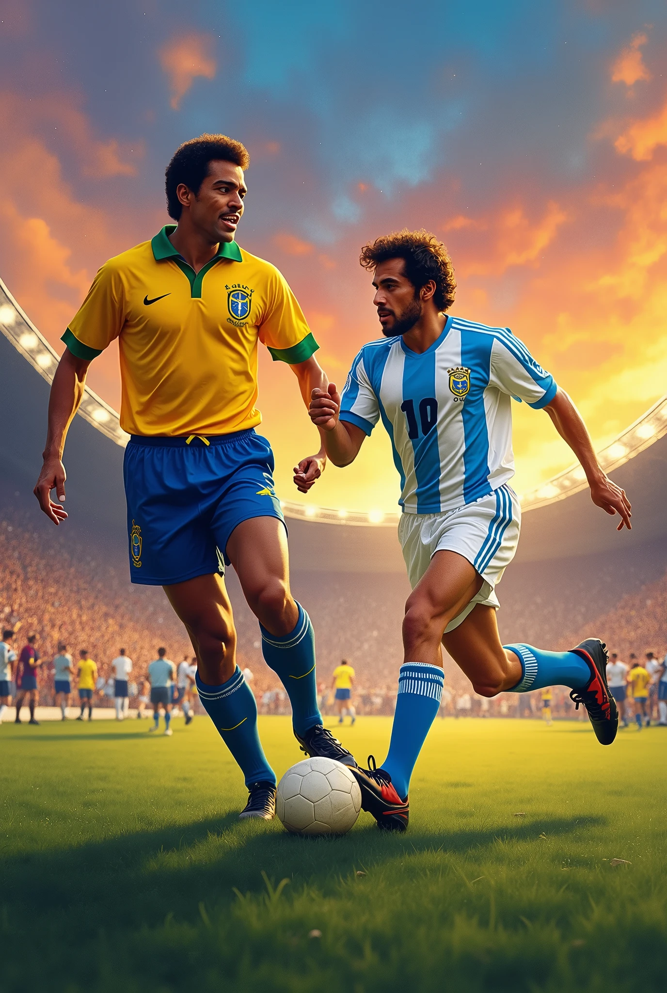 Pele and Maradona 