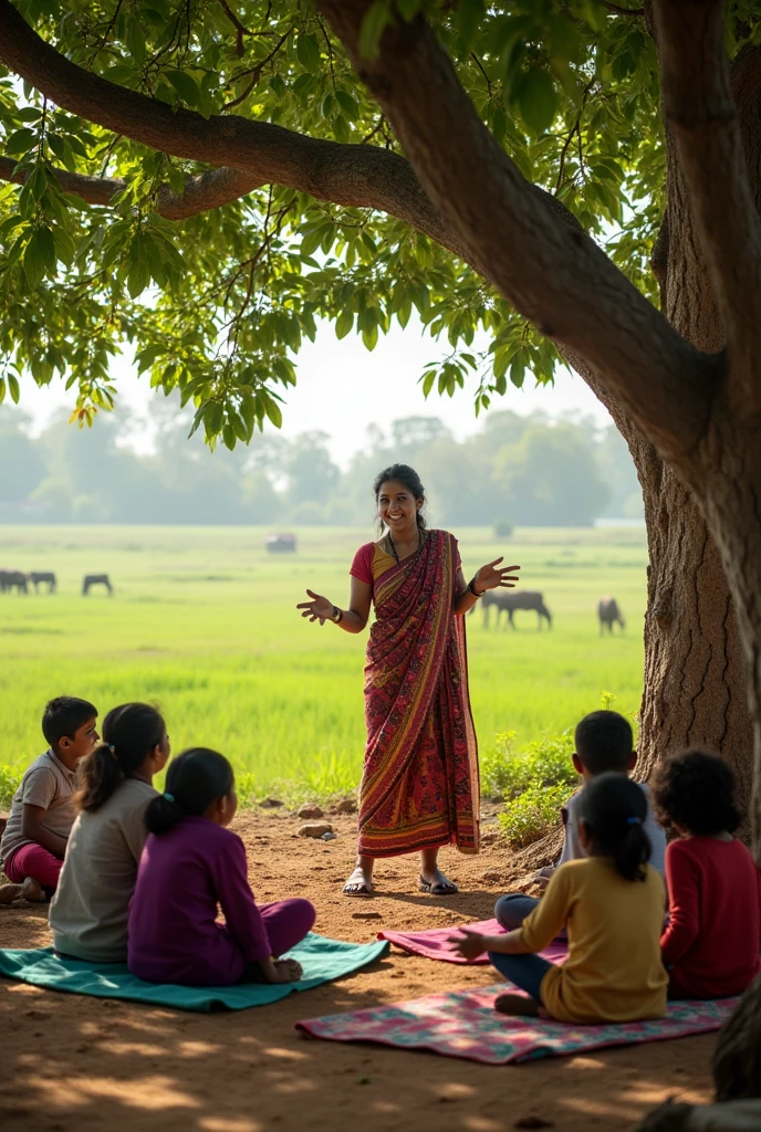education in village area
indian teacher