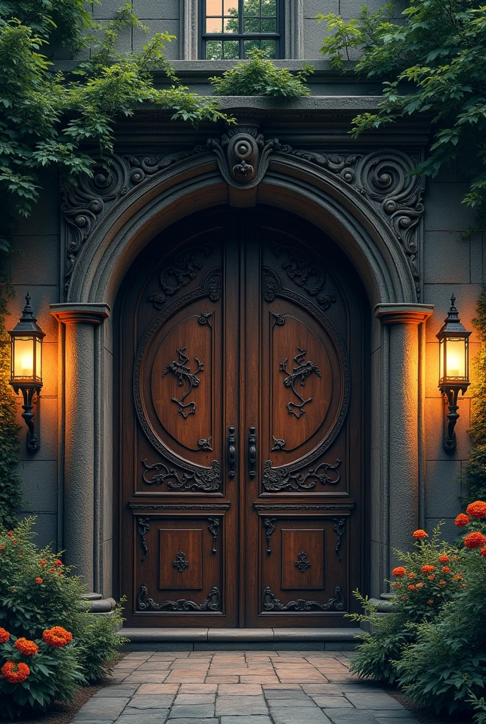 library with closed doors