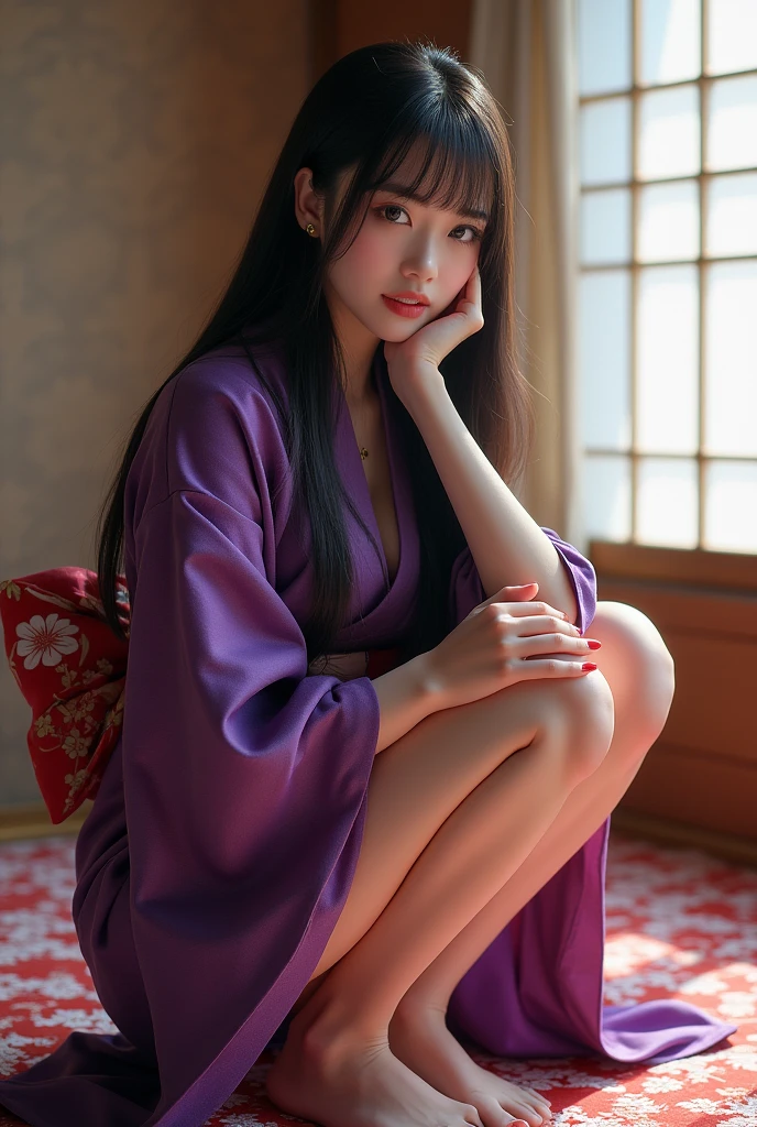 Young japanese lady Ecstatic look Lonely look Beautiful fingers The nasal muscles are passing through Small bumps Brown eyes Realistic realisticlying realisitic the real thing Live action Beautiful hair Early 20s