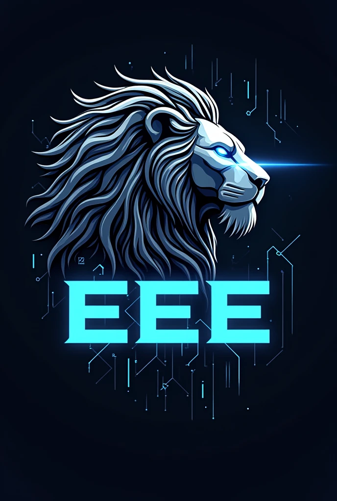 make a logo electrical and electronic engineering with EEE written and with robotic lion