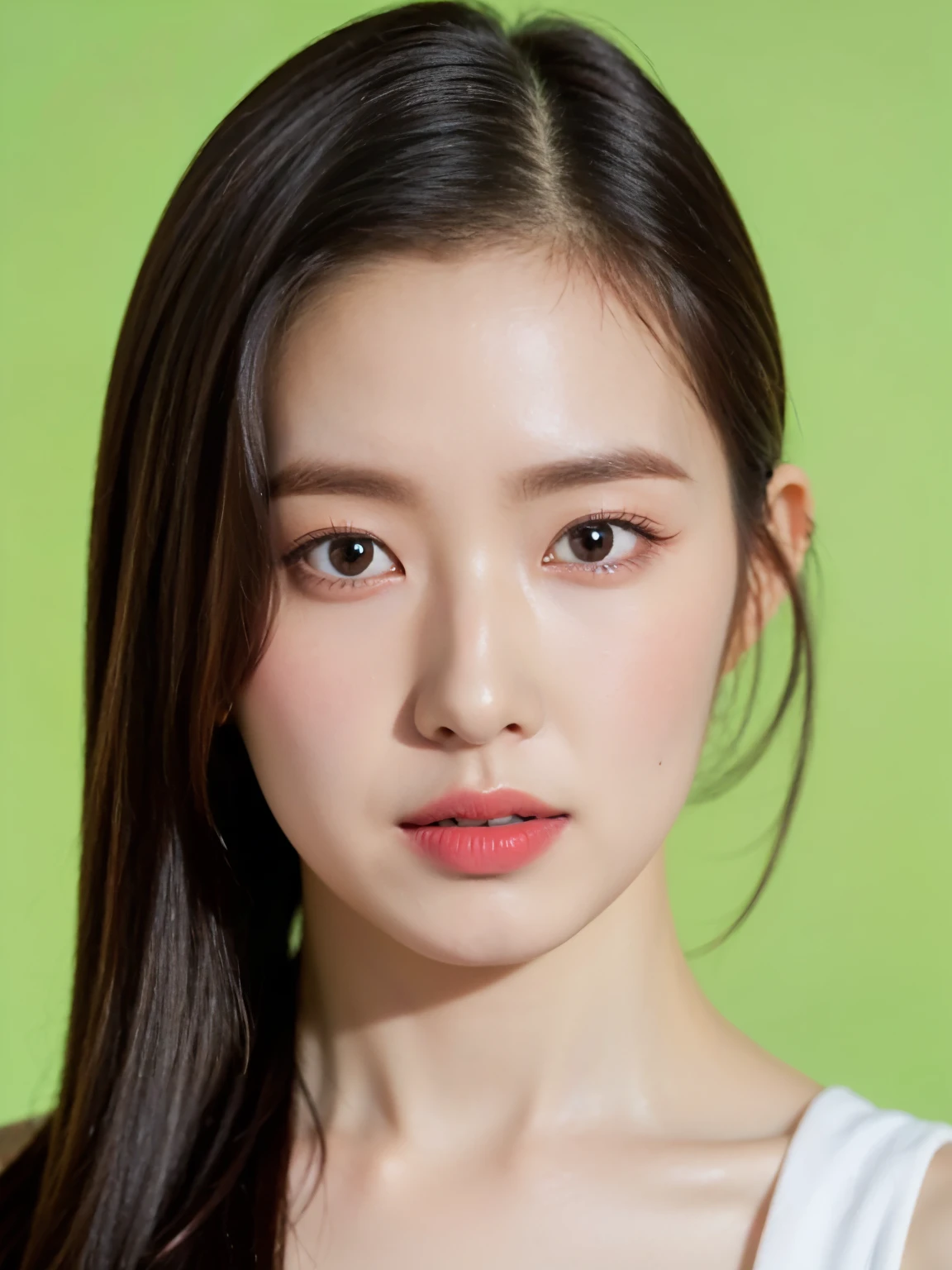 (8K, RAW photo, Best quality, Masterpiece:1.2), (Photorealism), (Extremely detailed Cg Unity 8K wallpaper), ((1 girl)), (Surrounded by flower1.4), pony-tail hair, cleavage, (Perfect:1.4), (Medium breasts:1.2), Beautiful face, Clear Focus, Cocktail black dress set, bokeh background in hotel room, fine eyes, fine skin, fine lips, Model flattering portrait pose, eyes color contacts lens is gemstone green, random body orientation,