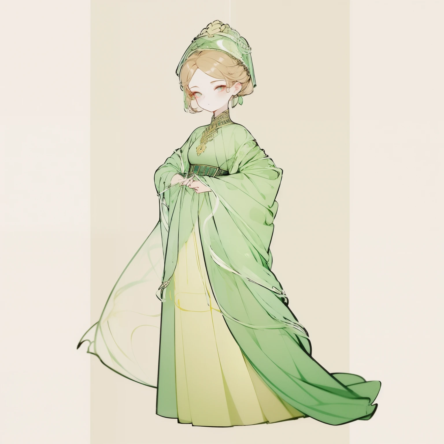 1. Beautiful woman,Mage,Gorgeous long skirt,Standing full body,solitary,Clear facial features,Clean lines design,Transparent Background,(masterpiece,Top quantity,best quality,Ultra-high resolution,Clear facial features,beautiful eyes,Pretty Face),