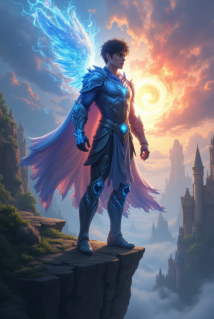 An isekai male character enters another world with superpowers