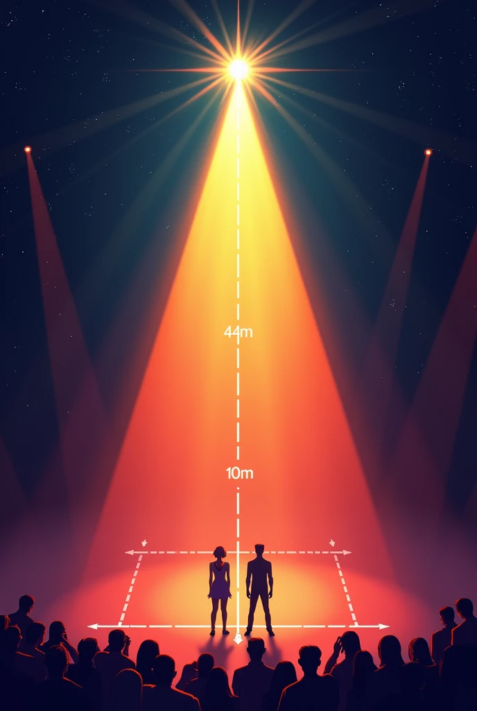 To make a television recording, two lights must be 4m and 8m respectively from the actors., and between them the distance must be 10m draw that, but as a triangle (It&#39;s math)