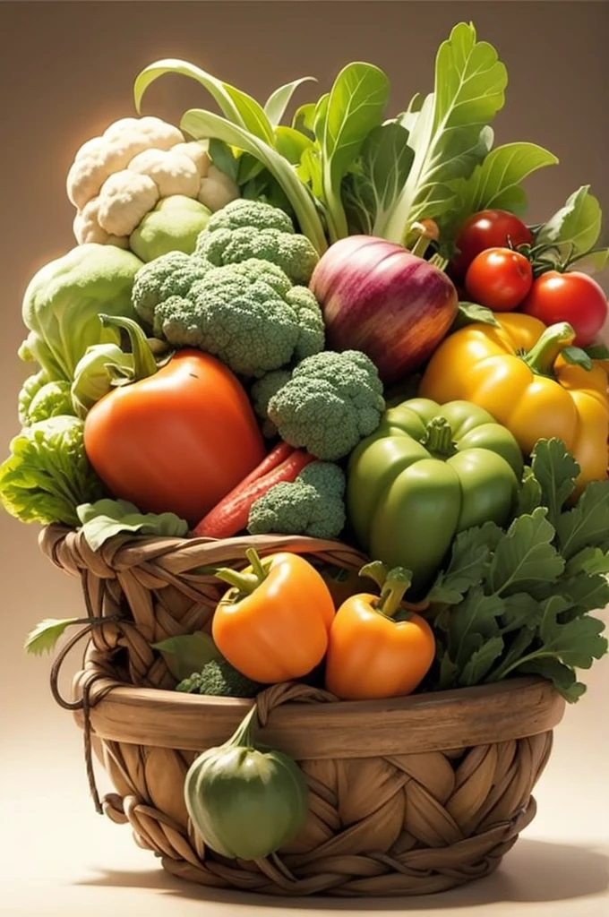 stylized art, vegetables