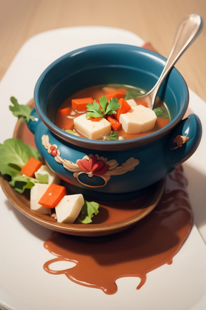 stylized art, soup bow