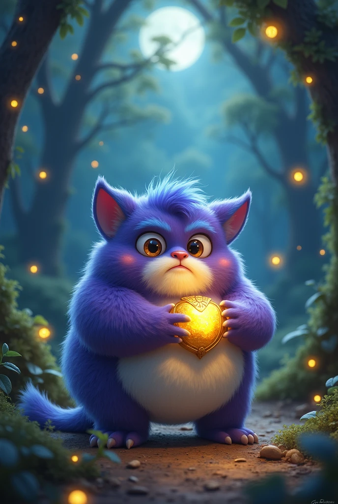 There is a fat and furry monster who is reluctant to give up