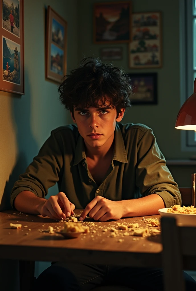 young man who cannot transfer his body from one place to another and cannot eat alone