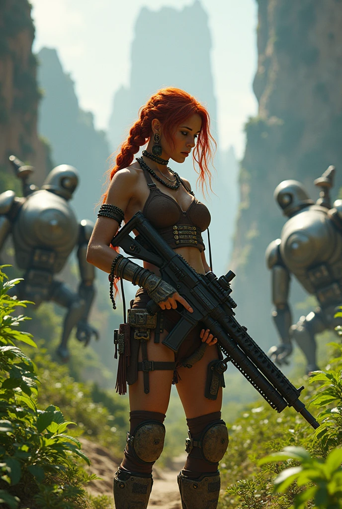woman aloy machine gun forbidden west