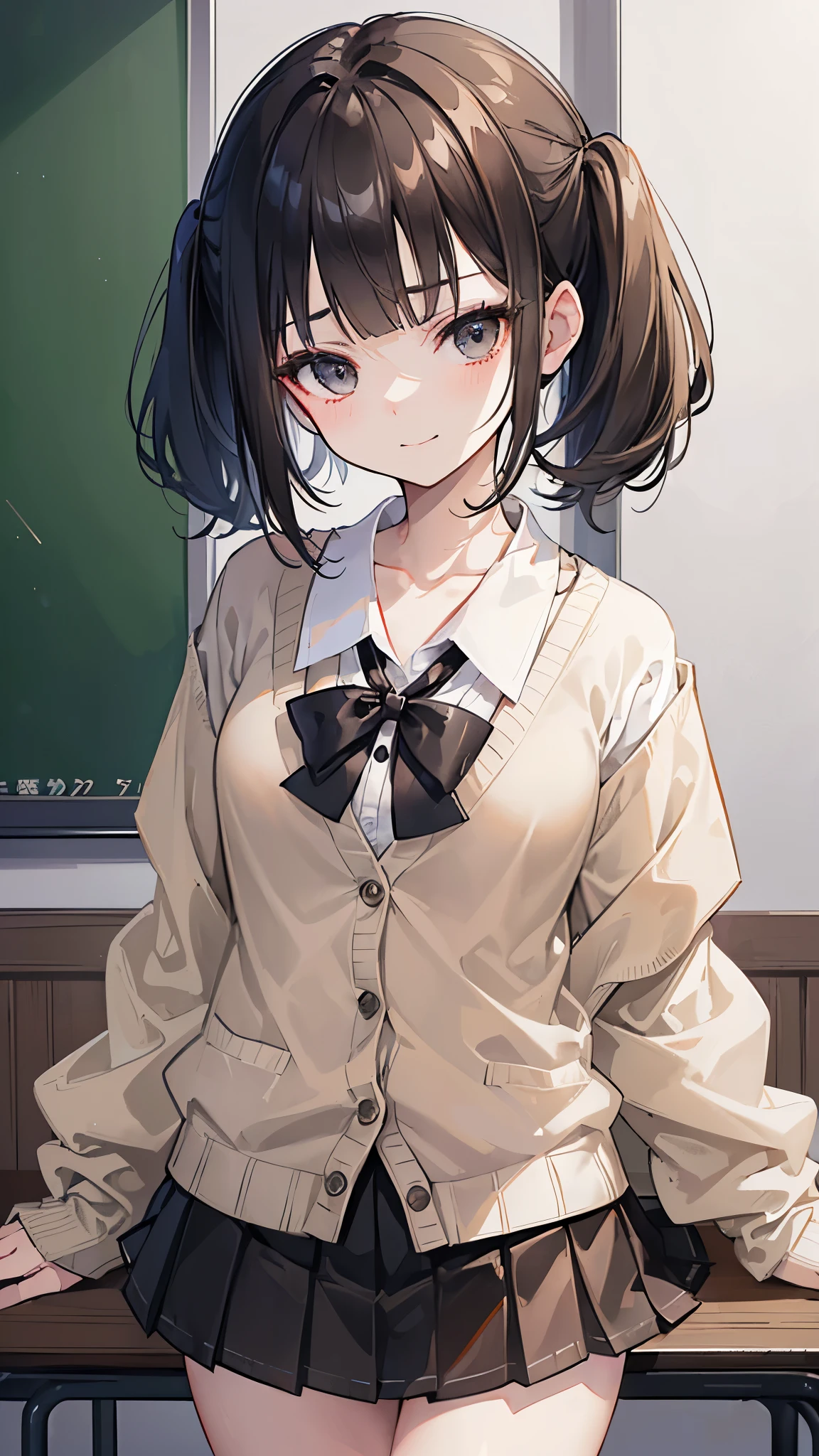 (masutepiece, Best Quality, Capture super cute moments, depth of fields, ultra-detailliert, Ultra High Resolution, C4D, Octadale, 3D Modeling, 8K, 16 K, one girls、a junior high school student、A dark-haired、short-hair、straight haired、Light brown eyes,hair adornments、wearing black glasses、Cute face),
((masutepiece)), ((best quality)), ((Ultra-detailed)), (([novel illustration)), 1 Girl Standing, School uniform, [(Blue bra): See-through white shirt:0.6),(Wet clothes), Upper body, view straight on