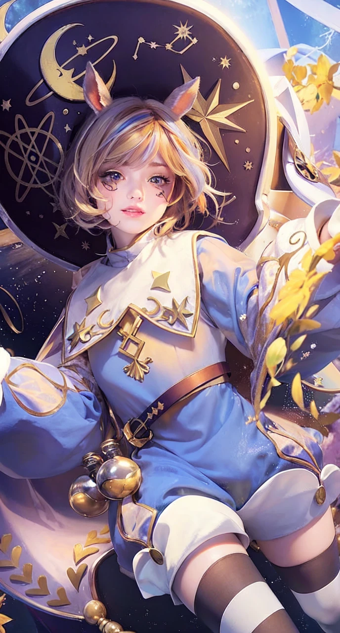 masterpiece, best quality, beautiful young woman, shiny orange eyes, (detailed pupils:1.2), eyelash, beautiful light blonde hair, streaked hair, multi color, medium hair, perfect face, detailed,realistic, very realistic
