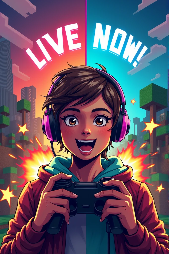 Create thumbnail for live stream in youtube for gaming ( gta,minecraft, etc)