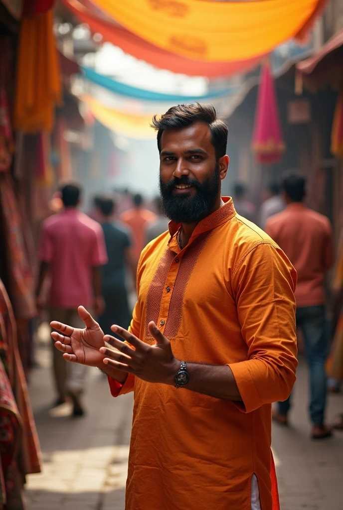  An intelegent man taking the people in to confidence. Indian. 