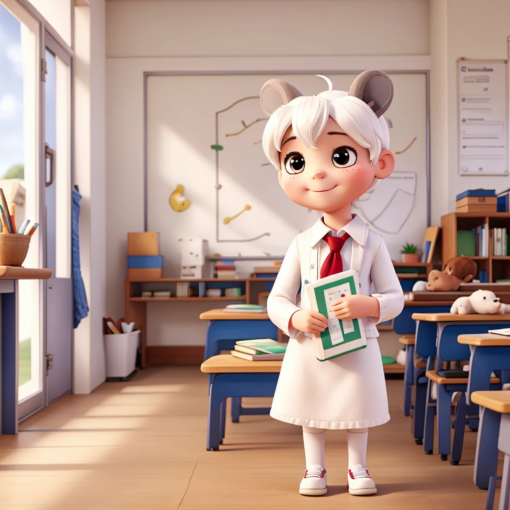 Teacher sent little white lamb out of school