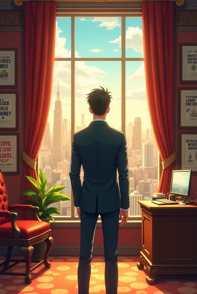 Unlocking Your Potential: The Journey to Self-Creation and Continuous Growth" use anime character have a more human look and show a millionaire and motivation life
