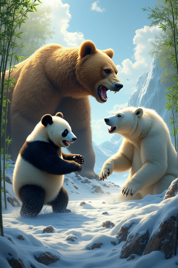 Panda vs grizzy vs polar bear
