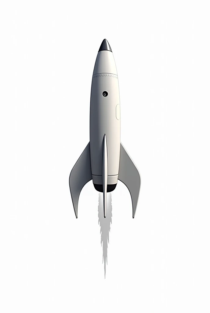Generate a rocket for a brand, minimalist, exotic, not so realistic, black lines, only the outline