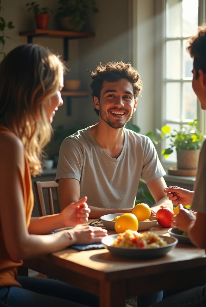 19 year old young man who is unable to eat alone because he has a disability image