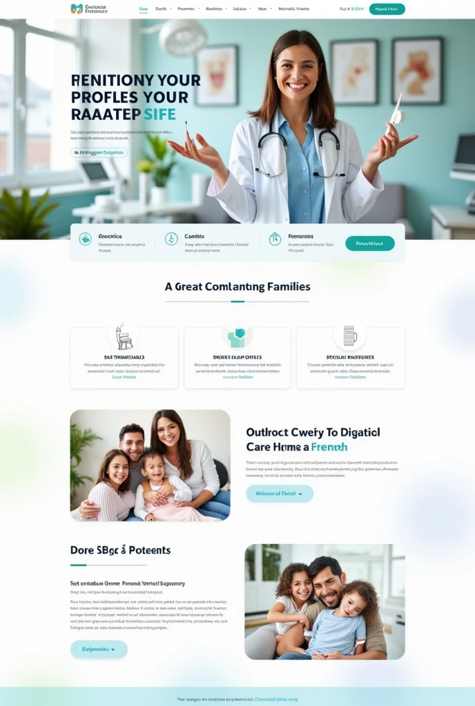 create a landing page template on the topic of dentistry